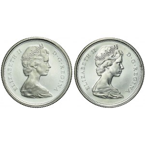 Kanada, Zestaw dwóch monet 25 centów, piękne
