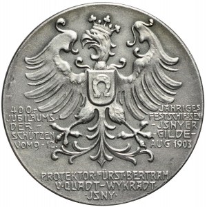 Niemcy, Isny, Medal 400-lecie Zawodów Strzeleckich, 1903, rzadki