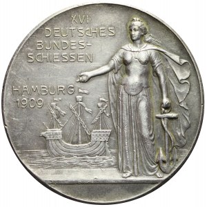 Niemcy, Hamburg, Medal XVI ZAWODY STRZELECKIE, 1909