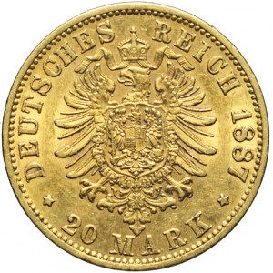 Niemcy, Prusy, 20 marek 1887 A, Wilhelm I, Berlin