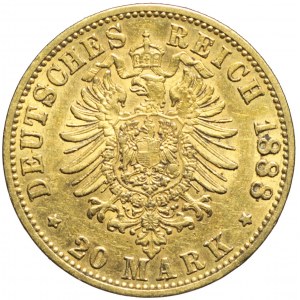 Niemcy, Prusy, 20 marek 1888 A, Berlin, Fryderyk III