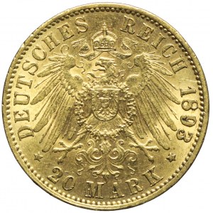 Niemcy, Prusy, 20 marek 1893 A, Wilhelm II, Berlin