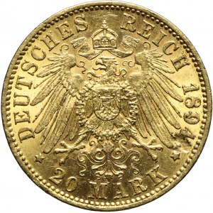 Niemcy, Prusy, 20 marek 1894 A, Wilhelm II, Berlin
