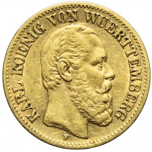 Niemcy, Wirtembergia, Karol I, 10 marek 1876 F, Stuttgart