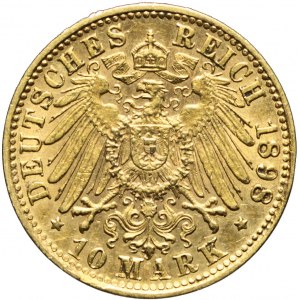 Niemcy, Bawaria, 10 marek, 1898 D, Otto, Monachium