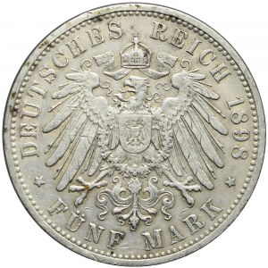 Niemcy, Prusy, 5 marek 1898 A, Wilhelm II, Berlin