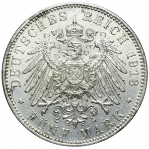 Niemcy, Bawaria, 5 marek 1913 D, Otto, Monachium