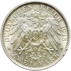 Niemcy, Prusy, 2 marki 1913, Wilhelm II, Berlin