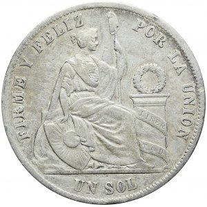 Peru, 1 sol, 1870, Lima