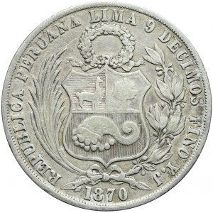 Peru, 1 sol, 1870, Lima