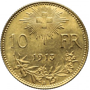 Szwajcaria, 10 franków 1913 B, Berno