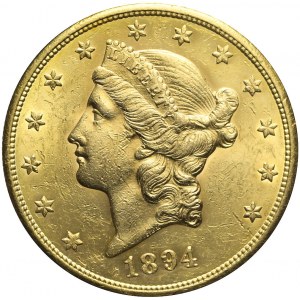 Stany Zjednoczone Ameryki (USA), 20 dolarów 1894 S, Liberty Head, San Francisco