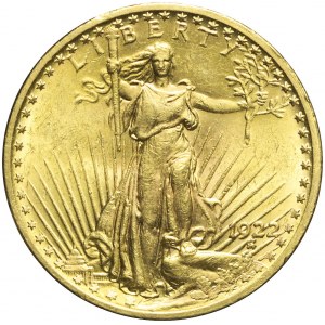 Stany Zjednoczone Ameryki (USA), 20 dolarów 1922, Saint Gaudens, mennicze