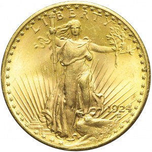 Stany Zjednoczone Ameryki (USA), 20 dolarów 1924, Saint Gaudens, mennicze