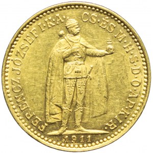 Węgry, Franciszek Józef, 10 koron 1911, Kremnica