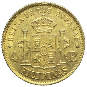 Filipiny, Izabela II, 4 peso 1868