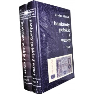 Cz. Miłczak, Katalog Banknoty Polskie i Wzory tom I i II, ostatnie wydanie, nowe egzemplarze