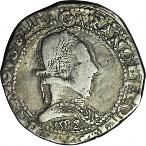 R-, Henryk Walezy, Król Polski, Frank 1582, data pod popiersiem