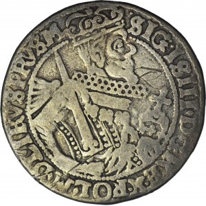 R-, Zygmunt III Waza, Ort 1623, typ bydgoski, naśladownictwo lub fałszerstwo z epoki w słabym srebrze