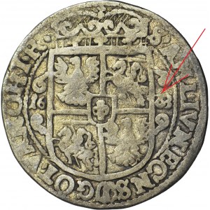 R-, Zygmunt III Waza, Ort 1623, typ bydgoski, naśladownictwo lub fałszerstwo z epoki w słabym srebrze