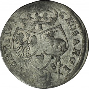 RRR-, Jan III Sobieski, Szóstak 1682 z tytulaturą Fryderyka Wilhelma, naśladownictwo w dobrym srebrze