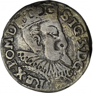 RR-, Zygmunt III Waza, Trojak 1601, typ olkuski, anomalny lub naśladownictwo w dobrym srebrze