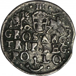 R-, Zygmunt III Waza, Trojak 1623, typ krakowski, naśladownictwo w słabym srebrze