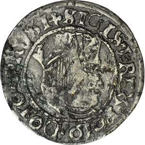 RR-, Zygmunt I Stary, Grosz Gdańsk 1535, fałszerstwo z epoki w srebrze