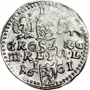 R-, Zygmunt III Waza, Trojak 1596, Lublin,duch na awersie