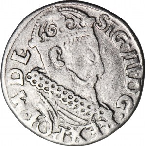 RR-, Sigismund III Vasa, Trojak 1621, Krakow, RGEN pierced on REGN