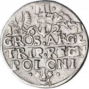 RR-, Zygmunt III Waza, Trojak 1621, Kraków, RGEN przebite na REGN