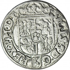 R-, Zygmunt III Waza, Półtorak 1627, półkozic w ozdobnej tarczy