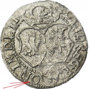 RRR-, Zygmunt III Waza, Szeląg 1593 Olkusz, błąd PO-ONI