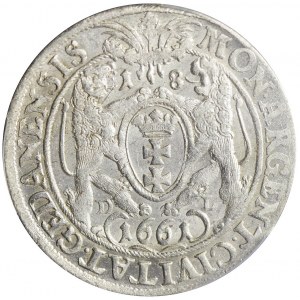 RR-, Jan II Kazimierz, Ort 1661, Gdańsk, hybryda