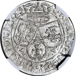 RR-, Jan II Kazimierz, Szóstak 1663, Lwów Ac-pT, bardzo rzadki