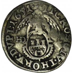 RRR-, Jan Kazimierz, Dwugrosz 1651 Toruň, vzácne