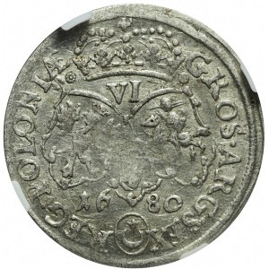 Jan III Sobieski, Szóstak 1680, Bydgoszcz, rozetki, rzadki