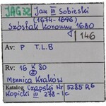 RR-, Jan III Sobieski, Szóstak 1680, litera K, R6, z kolekcji Mękickiego