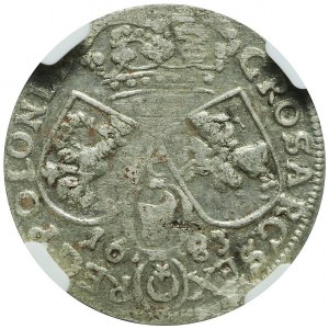 R-, Jan III Sobieski, Szóstak 1683, Kraków, litera C, bardzo rzadki