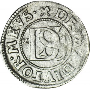 R-, Pomorze, Księstwo Szczecińskie, Bogusław XIV, Podwójny Szeląg 1628, Szczecin, R3