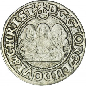 R-, Śląsk, Śląsk, Jerzy III, Ludwik IV i Chrystian, 1 krajcar 1654 - hybryda 1653/1654 Brzeg