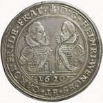 R-, Śląsk, Księstwo Ziębicko-Oleśnickie, Henryk Wacław i Karol Fryderyka, Talar 1620, Oleśnica, rzadki