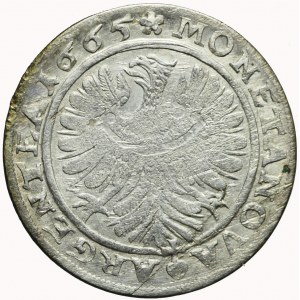 Śląsk, Księstwo Legnicko-Brzesko-Wołowskie, Krystian Wołowski, 6 krajcarów 1665, Brzeg, rzadkie