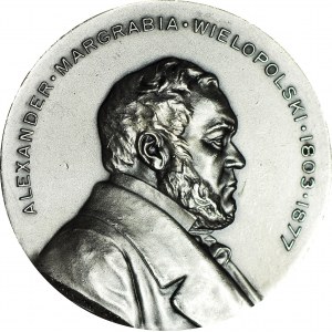 R-, Medal 1912, Aleksander margrabia Wielopolski, SREBRO