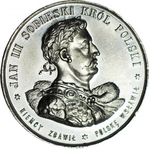 R-, Jan III Sobieski, medal 1883, 200-lecie Odsieczy Wiedeńskiej