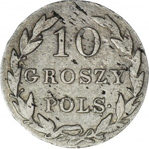 RR-, Królestwo Polskie, 10 groszy 1826 I.B., bardzo rzadkie