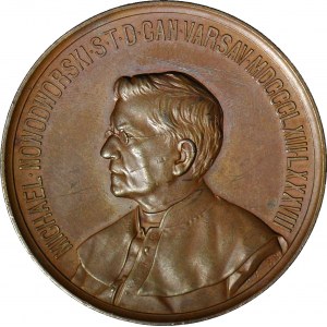 R-, Medal 1888, biskup Michał Nowodworski, brąz 50mm