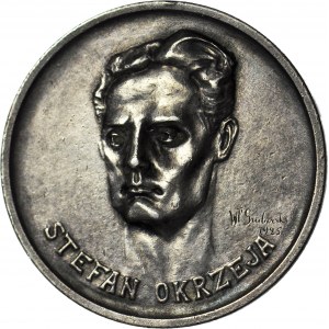 RR-, Medal 1925, 20 rocznica śmierci Stefana Okrzei, SREBRO