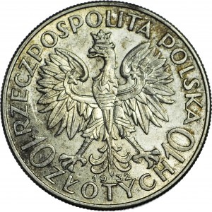 10 złotych 1932, Głowa, Londyn, mennicza