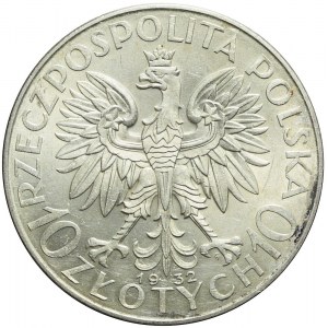 10 złotych 1932, Głowa, Warszawa, piękna